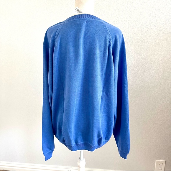 Elegant Blue Crew Neck Sweater - Picture 2 of 3